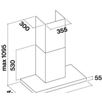 Кухонная вытяжка Falmec Lumina NRS 90 800 м3/ч (белый) - Превью изображения №2 — Интернет-магазин Time-Shop