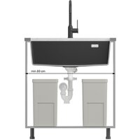Кухонная мойка Quadron HQD7644U7_PVDC1_U - Превью изображения №5 — Интернет-магазин Time-Shop