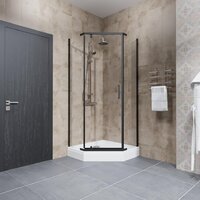 Душевой уголок Triton Дека-Блэк 90x90 (черный, с поддоном) - Превью изображения №2 — Интернет-магазин Time-Shop