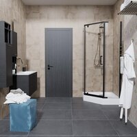 Душевой уголок Triton Дека-Блэк 90x90 (черный, с поддоном) - Превью изображения №4 — Интернет-магазин Time-Shop