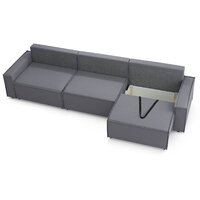 Диван Mio Tesoro Дюссельдорф 293 1.5ек-1.5ек-1.5ек (1173 Savanna Plus Grafit) - Превью изображения №8 — Интернет-магазин Time-Shop