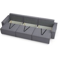 Диван Mio Tesoro Дюссельдорф 293 1.5ек-1.5ек-1.5ек (1173 Savanna Plus Grafit) - Превью изображения №9 — Интернет-магазин Time-Shop