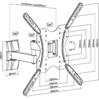 Кронштейн для телевизора Ultramounts UM903 (черный) - Превью изображения №9 — Интернет-магазин Time-Shop