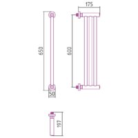 Полотенцесушитель Сунержа Хорда ПП 600х195 03-4124-0600 - Превью изображения №3 — Интернет-магазин Time-Shop