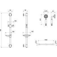 Душевой гарнитур  Aquatek Классик AQ2020PG (полированное золото) - Превью изображения №2 — Интернет-магазин Time-Shop