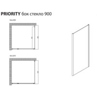 Душевая стенка Allen Brau Priority 3.31045.BBA 89x200 294074 (черный браш) - Превью изображения №3 — Интернет-магазин Time-Shop