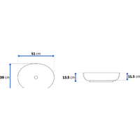 Умывальник Rea Carola Slim - Превью изображения №3 — Интернет-магазин Time-Shop