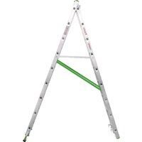 Лестница-стремянка Новая высота NV 222 алюминиевая двухсекционная 2x9 ступеней - Превью изображения №3 — Интернет-магазин Time-Shop