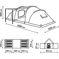 Кемпинговая палатка RSP Outdoors Dream 6 (зеленый) - Превью изображения №23 — Интернет-магазин Time-Shop