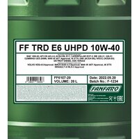 Моторное масло Fanfaro TRD E6 UHPD 10W-40 CK-4/CJ-4 20л - Превью изображения №2 — Интернет-магазин Time-Shop