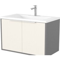 Дабер Тумба под умывальник 018 Andrea Elen 80 Т18.8А.0.19Б (бежевый/серый/ручка белая)