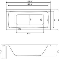 Ванна Lauter Bianca 160 21207160 (с каркасом и сифоном 21Y11022 белый) - Превью изображения №33 — Интернет-магазин Time-Shop