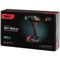 Дрель-шуруповерт Deli DE-DZ20-1D2 (с 2-мя АКБ, сумка) - Превью изображения №18 — Интернет-магазин Time-Shop