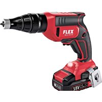 Шуруповерт для гипсокартона FLEX DW 45 18.0-EC M/2.5 Set 466824 (с 2-мя АКБ 2.5 Ач, кейс, насадка автоподачи) - Превью изображения №2 — Интернет-магазин Time-Shop