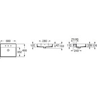 Умывальник Roca Inspira Square 60x49 [32752C000] - Превью изображения №3 — Интернет-магазин Time-Shop
