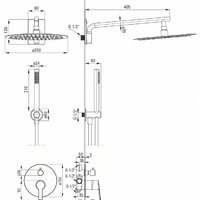 Душевая система  Deante Arnika Titanium NAC D9QP - Превью изображения №3 — Интернет-магазин Time-Shop