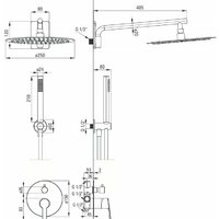 Душевая система  Deante Arnika Titanium NAC D9QP - Превью изображения №3 — Интернет-магазин Time-Shop