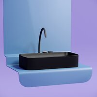 Умывальник Ceramica Nova Element CN6054MB (черный матовый) - Превью изображения №2 — Интернет-магазин Time-Shop