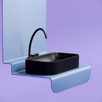 Умывальник Ceramica Nova Element CN6054MB (черный матовый) - Превью изображения №3 — Интернет-магазин Time-Shop