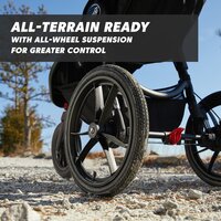 Коляска прогулочная «книга» Baby Jogger Summit X3 (midnight black) - Превью изображения №2 — Интернет-магазин Time-Shop