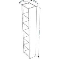 Стеллаж Mio Tesoro Варма 40 (шпон ясень, черный) - Превью изображения №6 — Интернет-магазин Time-Shop