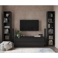 Стеллаж Mio Tesoro Варма 40 (шпон ясень, черный) - Превью изображения №3 — Интернет-магазин Time-Shop