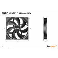 Вентилятор для корпуса be quiet! Pure Wings 3 120mm PWM BL105 - Превью изображения №4 — Интернет-магазин Time-Shop