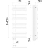 Полотенцесушитель TERMINUS Астра П20 70x1000 (хром) - Превью изображения №3 — Интернет-магазин Time-Shop