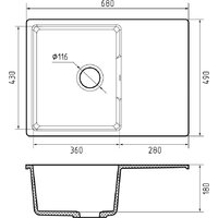 Кухонная мойка GranFest Urban GF-Urban-668L (белый) - Превью изображения №4 — Интернет-магазин Time-Shop