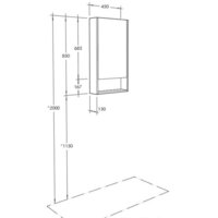  Акватон Шкаф с зеркалом Сканди 45 1A252002SDB20 (белый/дуб верона) - Превью изображения №2 — Интернет-магазин Time-Shop