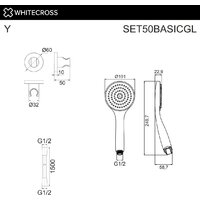 Душевой гарнитур  Whitecross SET50BASICGL (золото) - Превью изображения №2 — Интернет-магазин Time-Shop