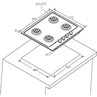 Варочная панель Candy CHG6DWPX - Превью изображения №5 — Интернет-магазин Time-Shop