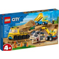 LEGO City 60391 Строительные машины и кран с шаром для сноса