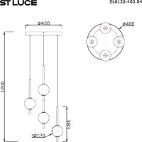 Подвесная люстра ST Luce SL6120.403.04 - Превью изображения №5 — Интернет-магазин Time-Shop