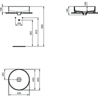 Умывальник Ideal Standard Strada II Round Vessel 45 T295901 - Превью изображения №2 — Интернет-магазин Time-Shop