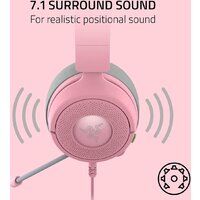Наушники Razer Kraken Kitty V3 X Pro (розовый) - Превью изображения №6 — Интернет-магазин Time-Shop