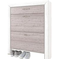 Тумба для обуви Anrex Olivia 2D1S Вудлайн Кремовый/Дуб Анкона - Превью изображения №4 — Интернет-магазин Time-Shop
