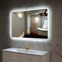  Пекам Зеркало Marta 1 100x80 marta1-100x80sp (с подсветкой, подогревом и сенсором на прикосновение) - Превью изображения №8 — Интернет-магазин Time-Shop