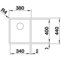 Кухонная мойка Blanco Zerox 340-IF Durinox (без клапана-автомата) - Превью изображения №4 — Интернет-магазин Time-Shop