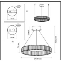 Подвесная люстра Odeon Light Vekia 5015/30L - Превью изображения №2 — Интернет-магазин Time-Shop
