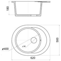 Кухонная мойка Wisent 620-25WR (с сифоном GER013) - Превью изображения №7 — Интернет-магазин Time-Shop