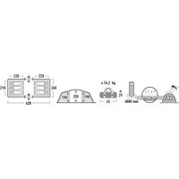 Треккинговая палатка High Peak Tauris 6 - Превью изображения №5 — Интернет-магазин Time-Shop