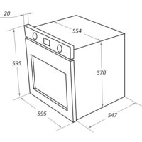Электрический духовой шкаф MAUNFELD EOEH.7611SCBG - Превью изображения №2 — Интернет-магазин Time-Shop