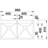 Кухонная мойка Blanco Zerox 400/400-IF/A 521648 - Превью изображения №2 — Интернет-магазин Time-Shop