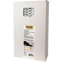 Пластиковая пружина для переплета Fellowes 14 мм., 100 шт., шаг 14.28, 21 кольцо (белый) FS-53466 - Превью изображения №2 — Интернет-магазин Time-Shop