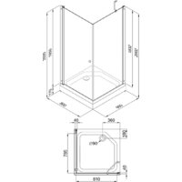 Душевой уголок Triton Форта-Хром 90x90 (с поддоном) - Превью изображения №11 — Интернет-магазин Time-Shop