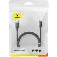 Кабель Baseus Silky Fast Charging Data Cable USB Type-A - USB Type-C 3A (1 м, черный) - Превью изображения №2 — Интернет-магазин Time-Shop