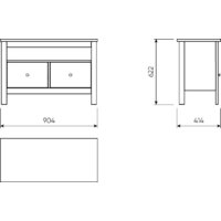 Тумба Mio Tesoro Сага 2 ящика 2.08.03.080.14 (белый/ясень) - Превью изображения №6 — Интернет-магазин Time-Shop