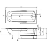 Ванна Aquanet Extra 160x70 - Превью изображения №5 — Интернет-магазин Time-Shop