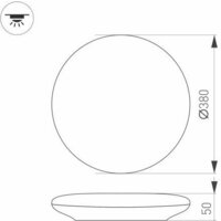 Светильник-тарелка Arlight CL-FRISBEE-DIM-R380-25W Day4000-MIX 030112 - Превью изображения №4 — Интернет-магазин Time-Shop